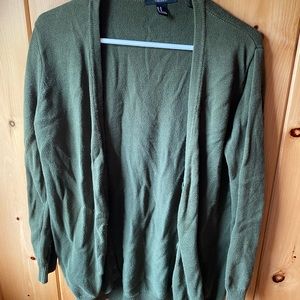Forever 21 green cardigan